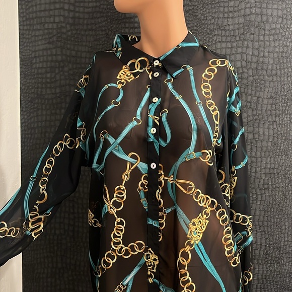 Gianni Bini Sheer Blouse - Picture 2 of 3